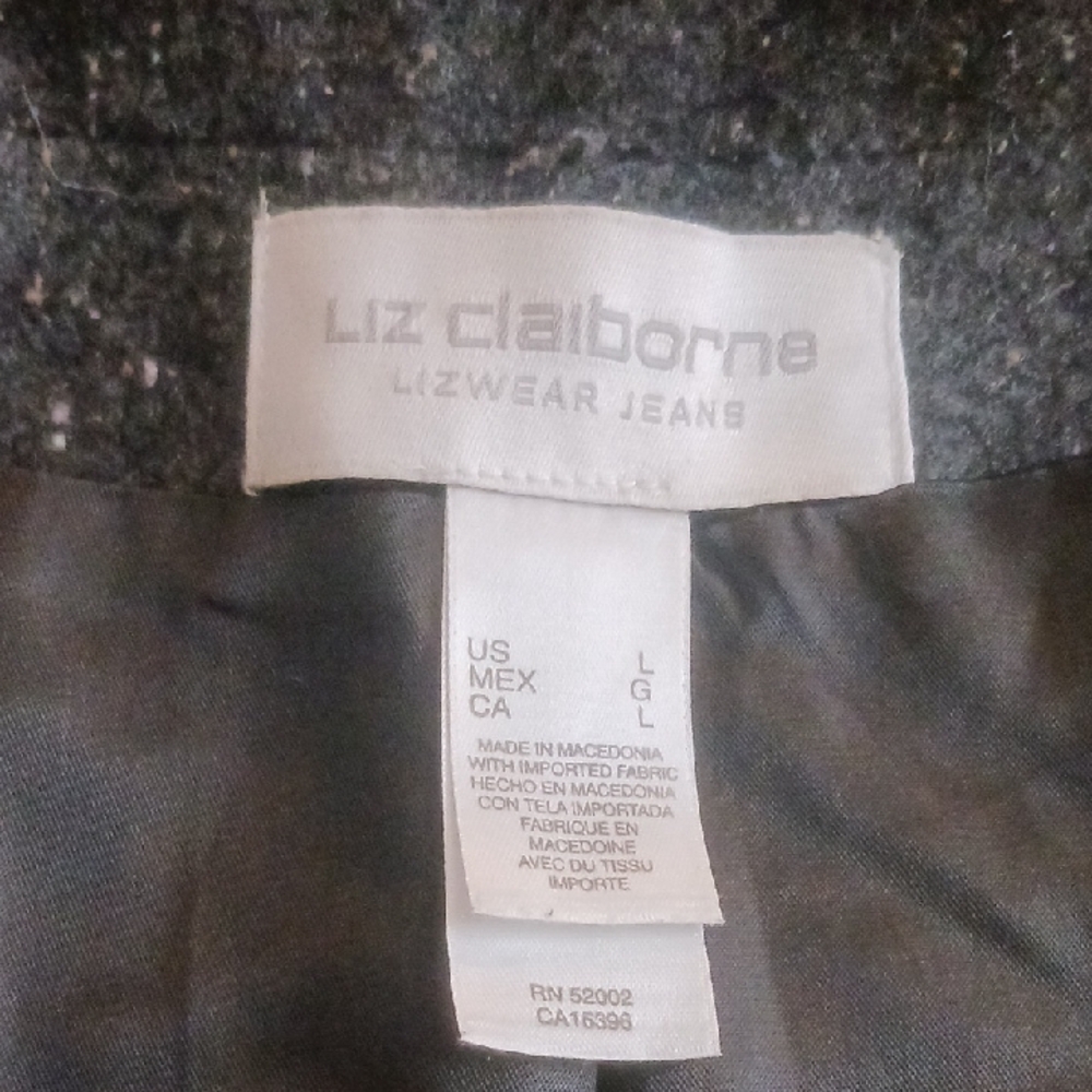 Women's Liz  Vest, Clayborn Gray Sleeveless Wool Grey Large Size - Picture 6 of 6